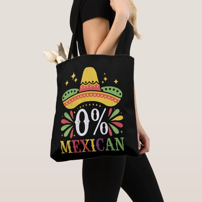 Tote Bag 0% Mexicain Zéro Pour Cent Drôle Cinco De Mayo (De près)