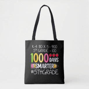 Tote Bag 1000 jours plus intelligent cinquième 5e année ens