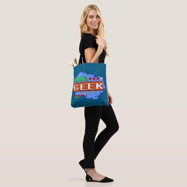 Tote Bag 100% Geek (Sur le modèle)