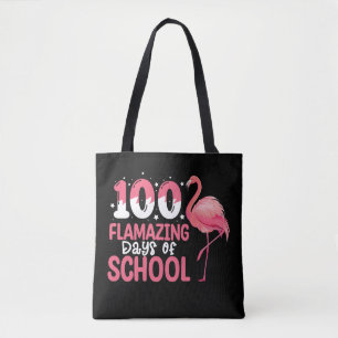 Tote Bag 100 Journées Flamazing d'école Professeur Flamant