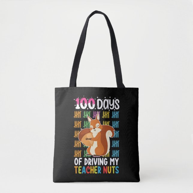 Tote Bag 100 jours à rendre mon professeur fou écureuil (Devant)