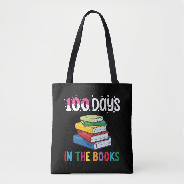Tote Bag 100 Jours Dans L'École De Livres Lecture Bibliothé (Devant)