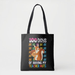 Tote Bag 100 Jours De Conduite Mon Enseignant Nuts Écureuil