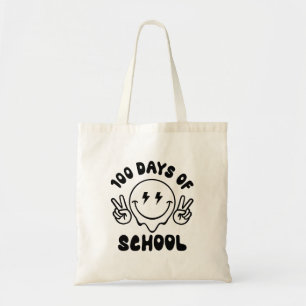 Tote Bag 100 Jours De Smiley Rétro Smiley Visage