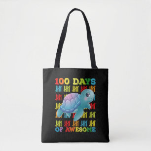 Tote Bag 100 jours de tortue incroyable 100e jour d'école