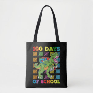 Tote Bag 100 Jours D'école T Rex Dinosaure Enseignant Élève