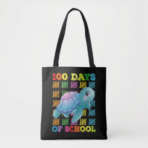 Tote Bag 100 Jours D'Enseignant De Tortue