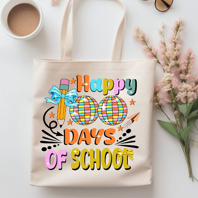 Tote Bag 100 jours d'enseignement ENSEIGNANT. appréciation  (happy 100 days of school tote bag, teacher gift, teacher appreciation tote bags, teacher)