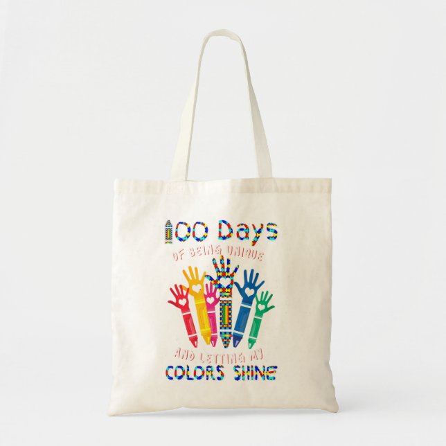 Tote Bag 100e jours de l'école chemise smarter pour enseign (Devant)