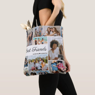Tote Bag 12 Photo Collage Meilleurs Amis Pour Toujours