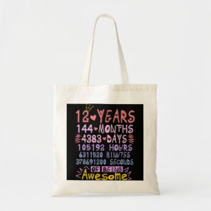 Tote Bag 12e anniversaire Cadeau 12 ans être merveilleux ga