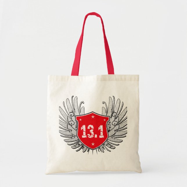 Tote Bag 13,1 Bouclier de semi-marathon (Devant)