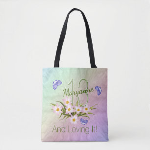 Tote Bag 13ème Nom de coutume de jardin d'arc-en-ciel de