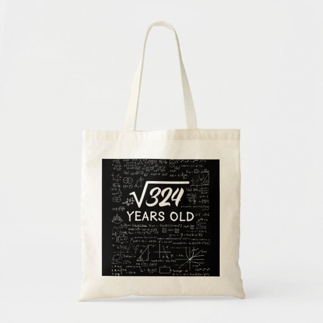 Tote Bag 18 Birthday Boy Men Son Him Girl Funny Math 18th B (Devant)