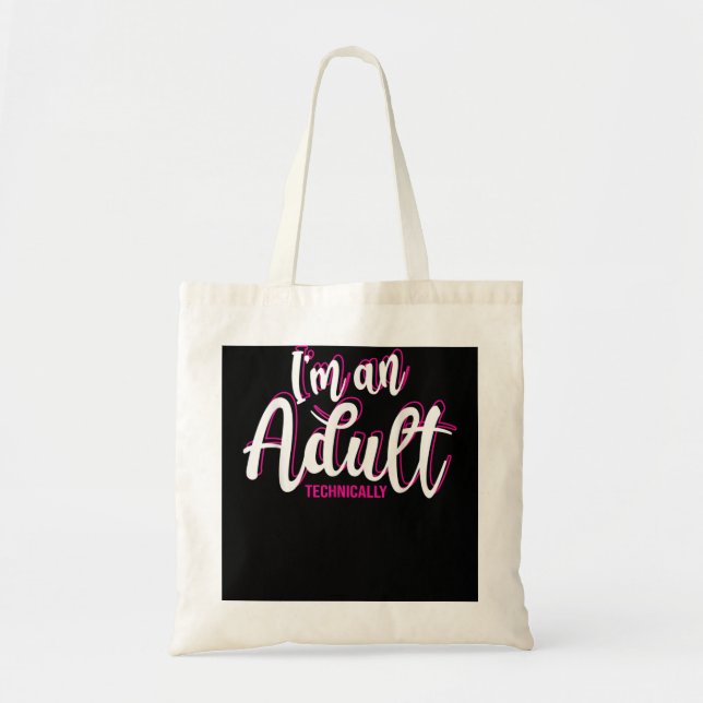 Tote Bag 18e Anniversaire Cadeau pour filles Drôle Je suis  (Devant)