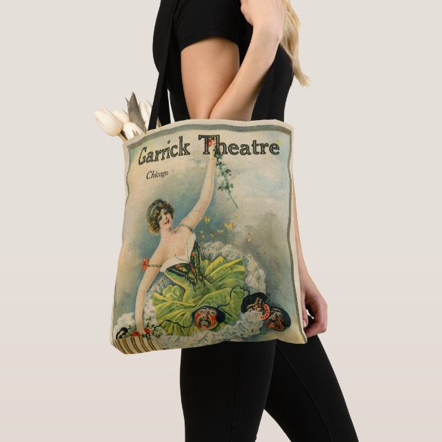 Tote Bag 1910 Jovely Woman Thespian Garrick Theatre Chicago (De près)