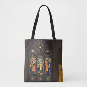 Tote Bag 1923 Affiche D'Une Église Avec Fenêtre En Verre Ti