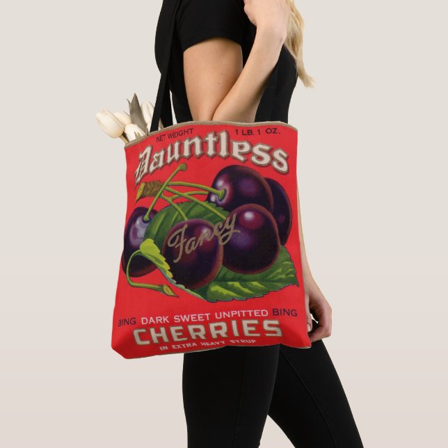 Tote Bag 1930s Cerises innombrables dans le sirop lourd peu (De près)