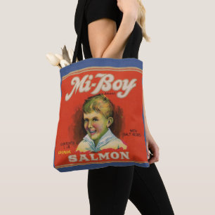 Tote Bag 1930s Mi-Boy saumon rose peut étiquette