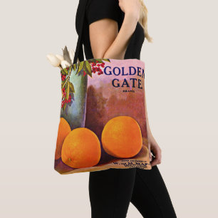 Tote Bag 1950 Golden Gate Marque orange crate étiquette