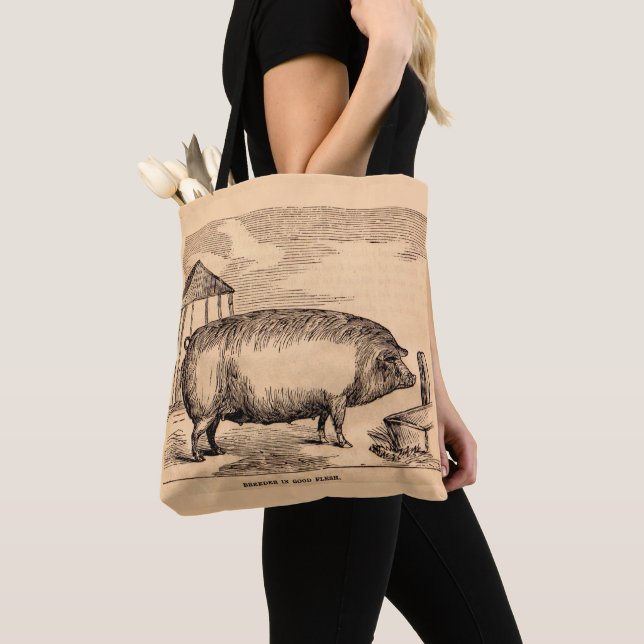 Tote Bag 19th century pit 'Breeder in Good Flesh' (De près)