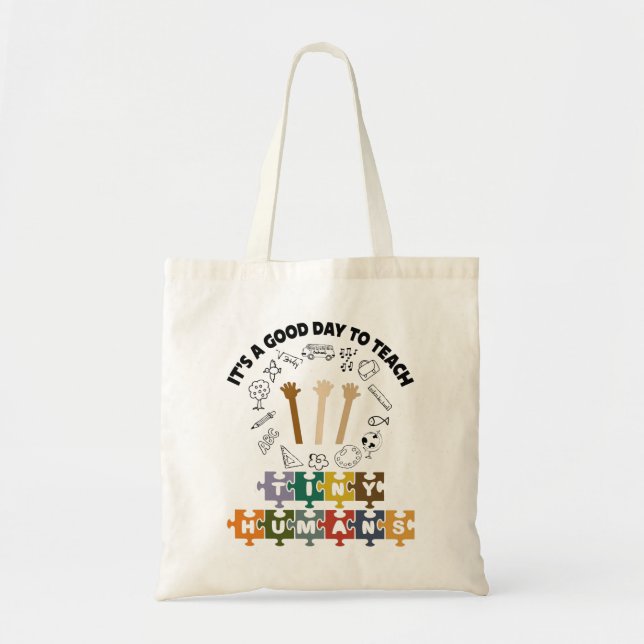 Tote Bag 1/4, C'est un bon jour pour apprendre de minuscule (Devant)