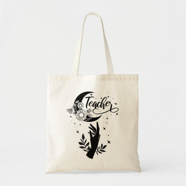 Tote Bag 1- Chemise d'enseignant inspirant, Enseignant mini (Devant)