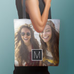 Tote Bag 1 Collage photo Monogramme personnalisé en option<br><div class="desc">Vous pouvez utiliser des photos Instagram pour cette conception. Utilisez trois photos carrés pour créer un cadeau unique et personnel. Ou vous pouvez garder le chiot hipster et faire un gardien branché. Si vous avez besoin d'ajuster les images,  cliquez sur l'outil personnaliser pour apporter des modifications.</div>
