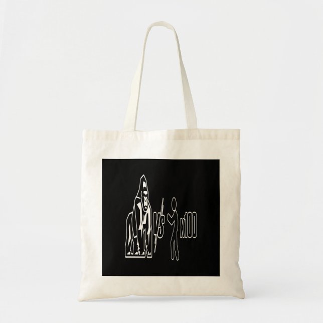 Tote Bag 1 Gorille à dos argenté vs 100 humains_3 (Devant)