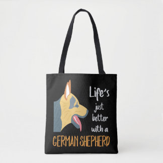 Tote Bag 1 La vie est juste meilleure avec un berger allema