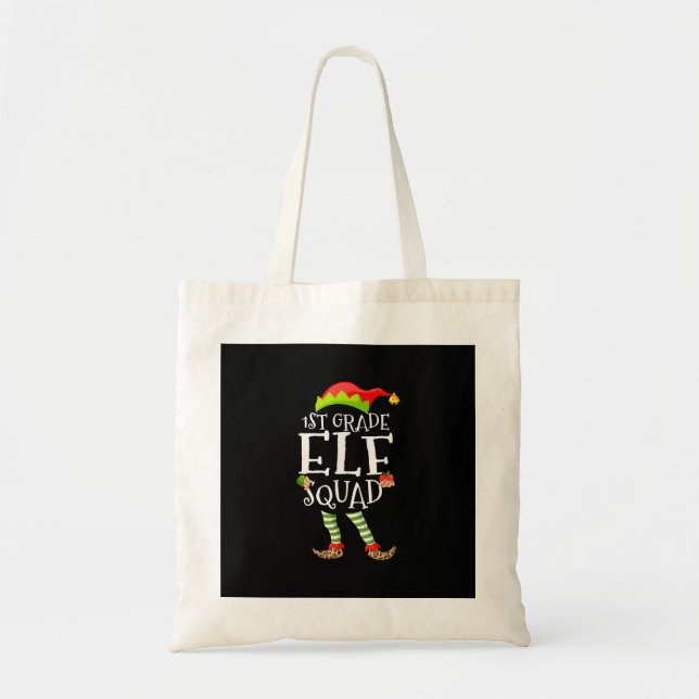 Tote Bag 1ère classe Elf Squad Funny Enseignant élémentaire (Devant)