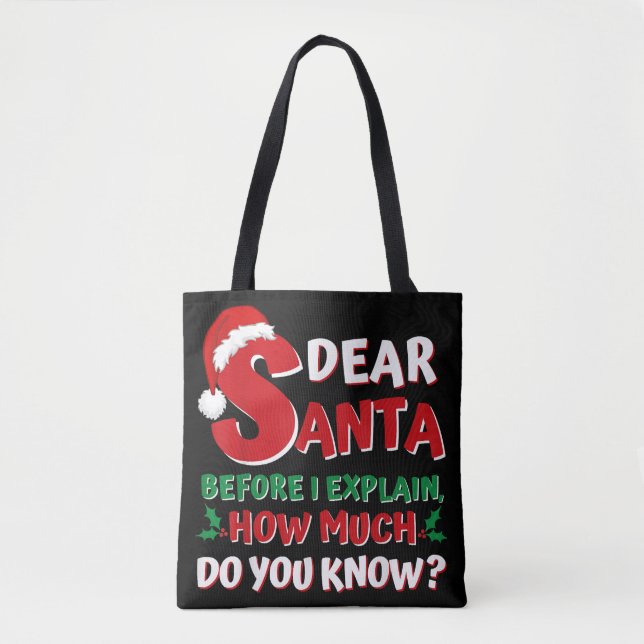 Tote Bag 2024 Fantastiques Chemises de Noël Enfants Adultes (Devant)
