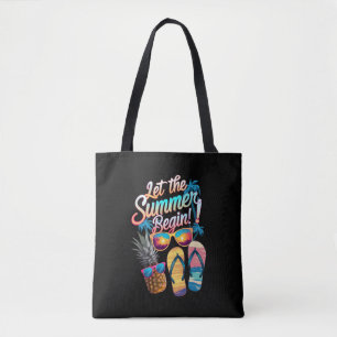 Tote Bag 2025 Laissez l'été commencer 2025 Vacances d'été