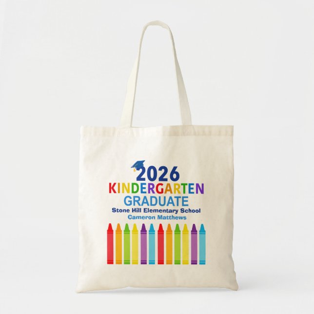 Tote Bag 2026 Kindergarten Graduate Cute Custom Graduation (Devant)