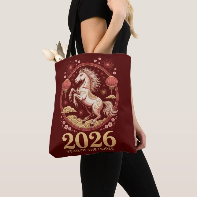 Tote Bag 2026 Year Of Horse Chinese New Year Wall Tote (De près)