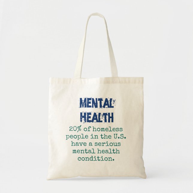 Tote Bag 20% Des Sans-Abri - Cot De Santé Mentale (Devant)