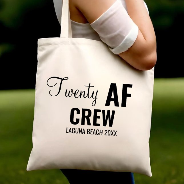 Tote Bag 20e fête d'anniversaire Vingt AF Groupe d'équipes  (Créateur téléchargé)