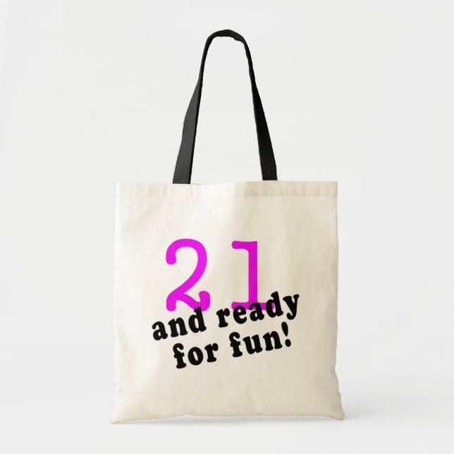 Tote Bag 21 et préparez pour le rose d'amusement (Devant)