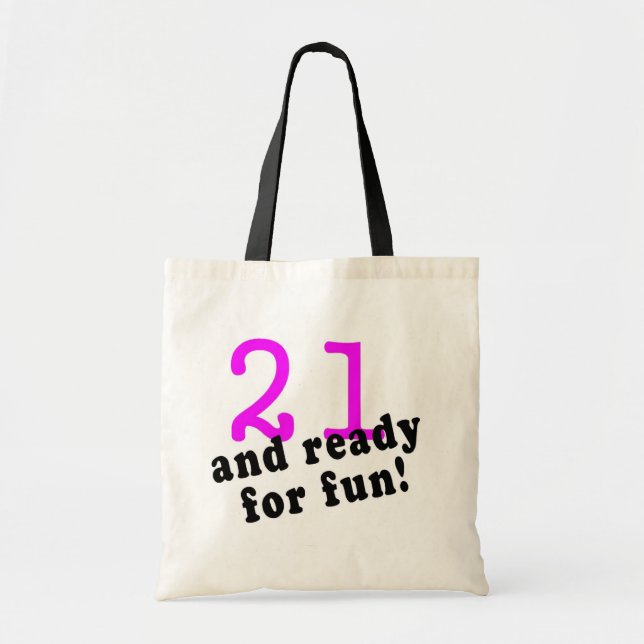 Tote Bag 21 et préparez pour le rose d'amusement (Devant)