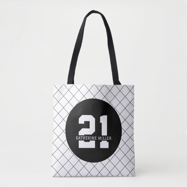 Tote Bag 21e anniversaire personnalisé Moderne et élégant (Devant)