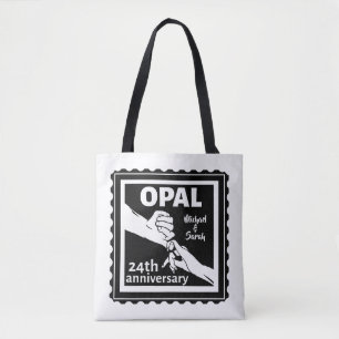 Tote Bag 24e anniversaire du mariage opal traditionnel