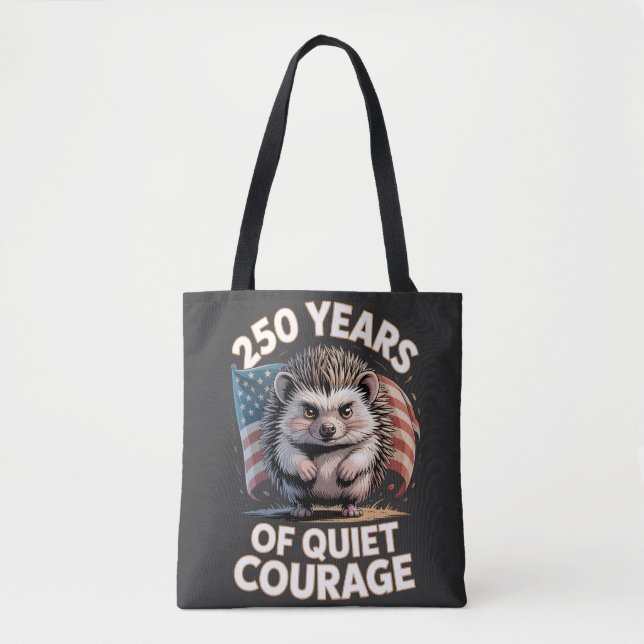 Tote Bag 250 Ans de Courage Silencieux Art de Hérisson (Devant)