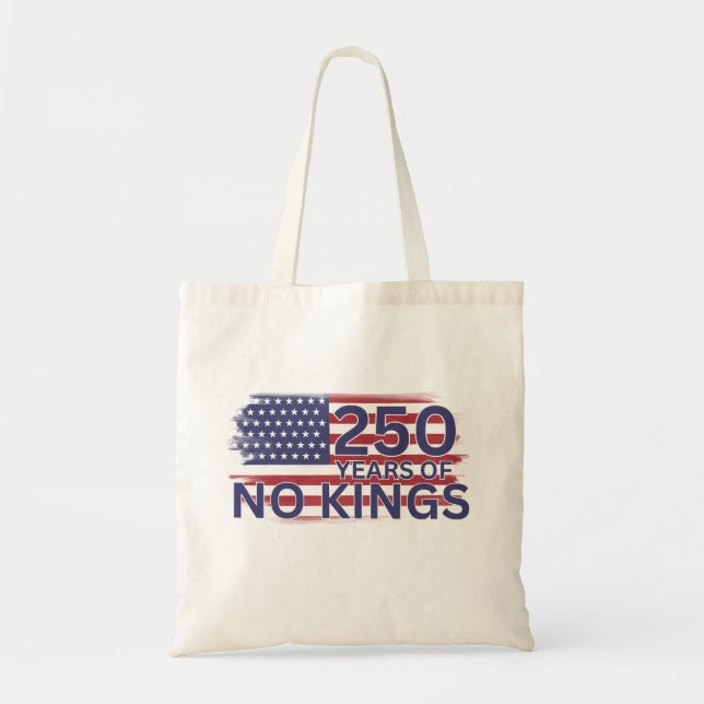 Tote Bag 250 ans de drapeau américain « No Kings » (Devant)
