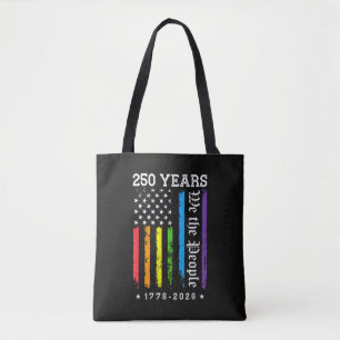 Tote Bag 250 Ans de Drapeau de Fierté LGBT Américain 250e A