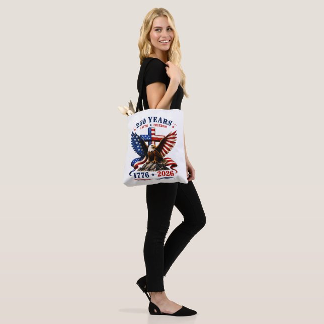 Tote Bag 250 ans de foi et de liberté (Sur le modèle)