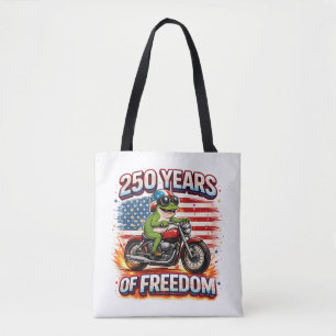 Tote Bag 250 Ans de Liberté Patriotique Grenouille Motard U