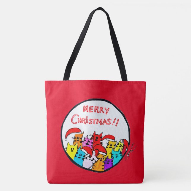 Tote Bag 258 - Christmas Cats Fourre-tout (Devant)
