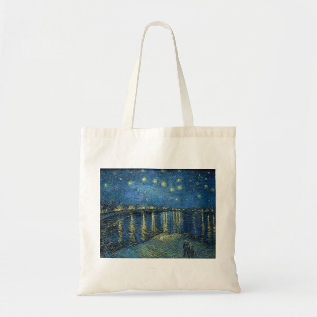 Tote Bag 25. Nuit étoilée sur le Rhône par Vincent van Gog (Devant)