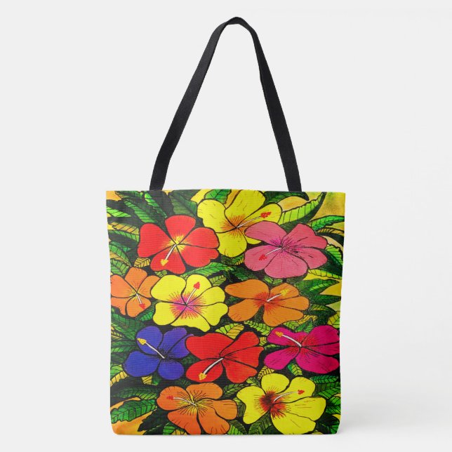 Tote Bag 260 - Hibiscus Fourre-tout (Devant)