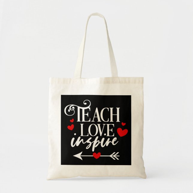 Tote Bag 2/2 Enseigner l'amour Inspirer Chemise maternelle  (Devant)